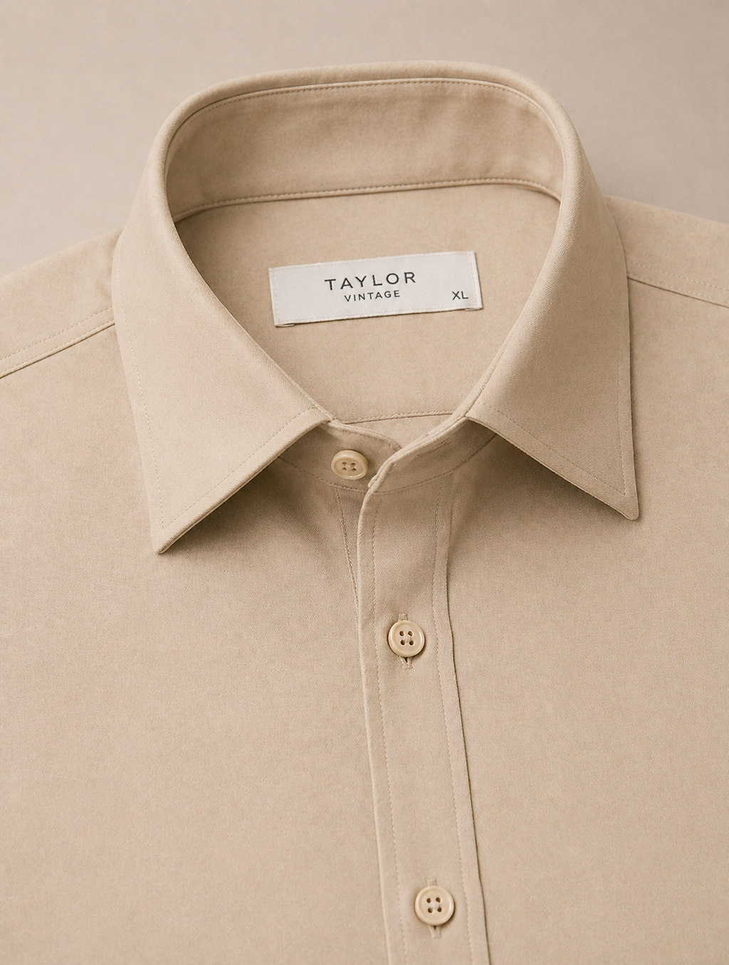 Sand Beige Wrinkle-Free Formal Shirt