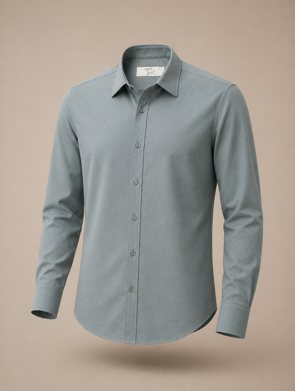 Sage Blue Wrinkle-Free Formal Shirt