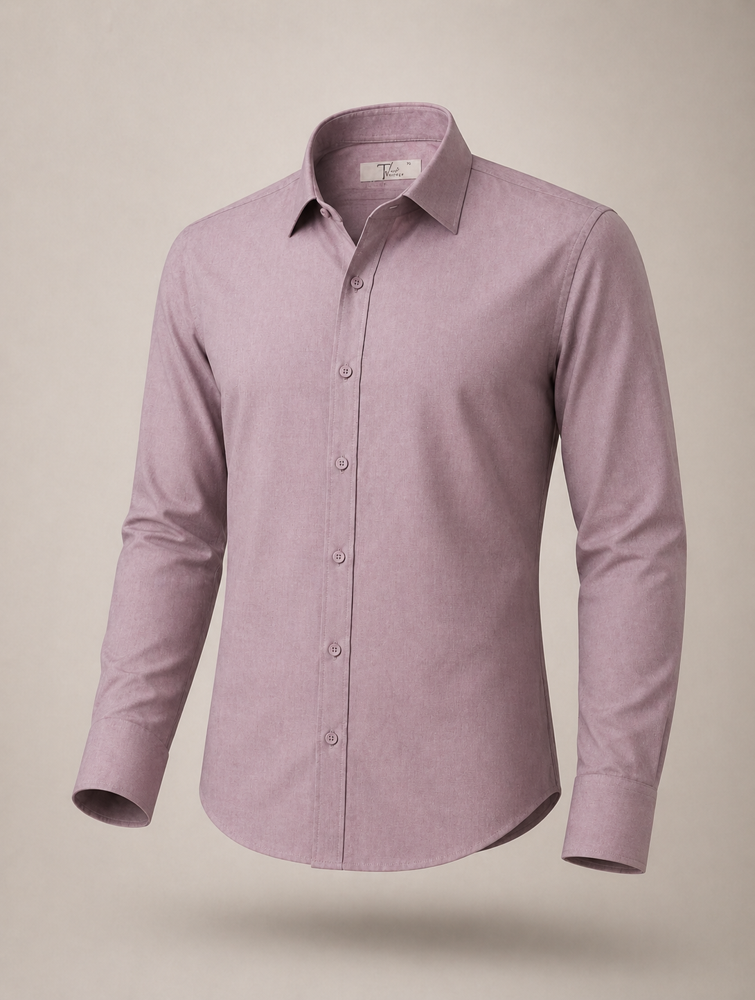 Dusty Rose Wrinkle-Free Formal Shirt for Men
