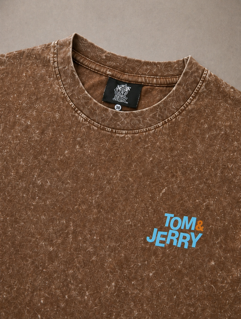 Tom & Jerry Acid Wash Oversized T-Shirt – Vintage Brown