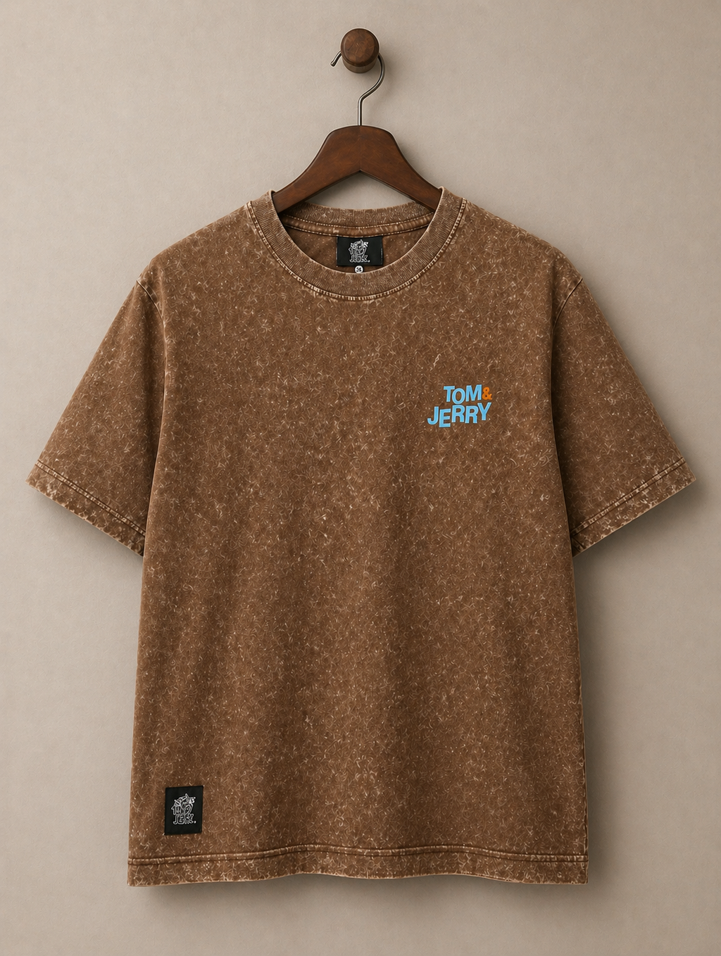 Tom & Jerry Acid Wash Oversized T-Shirt – Vintage Brown