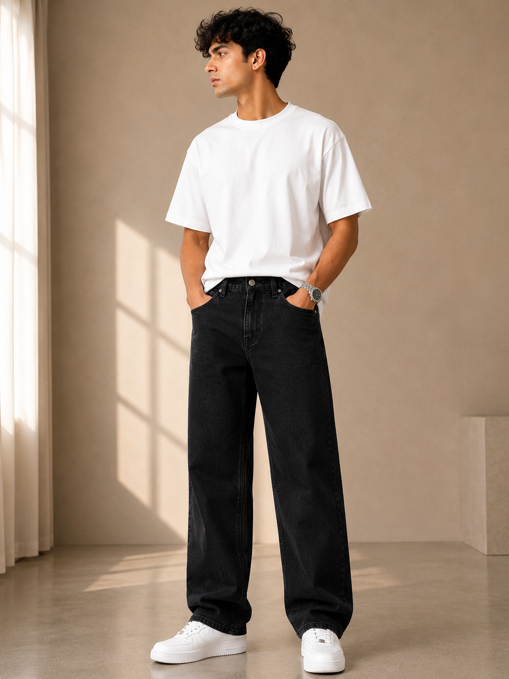 Signature Straight Fit Jeans – Jet Black