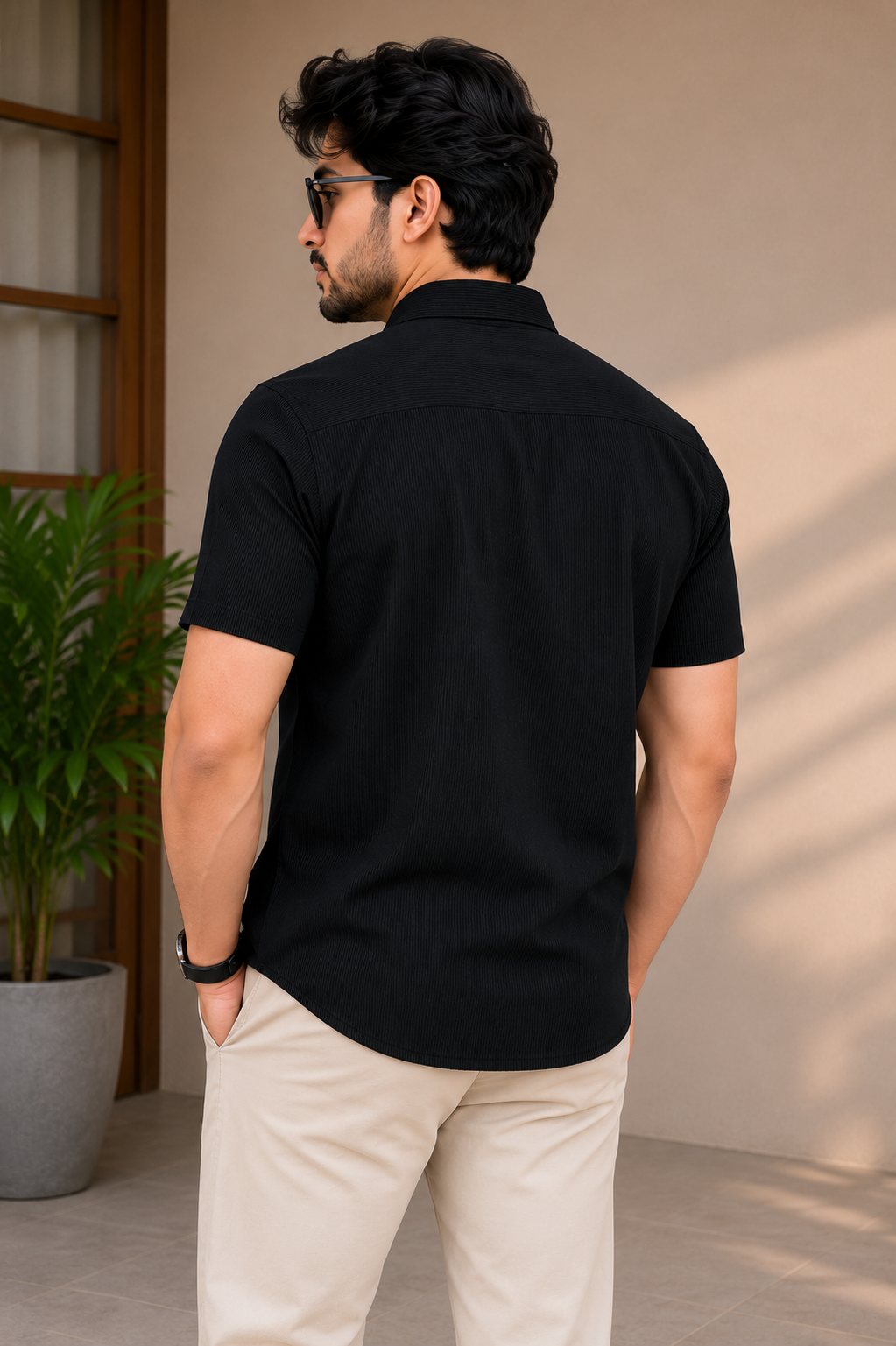 Onyx Textured Short Sleeve Shirt