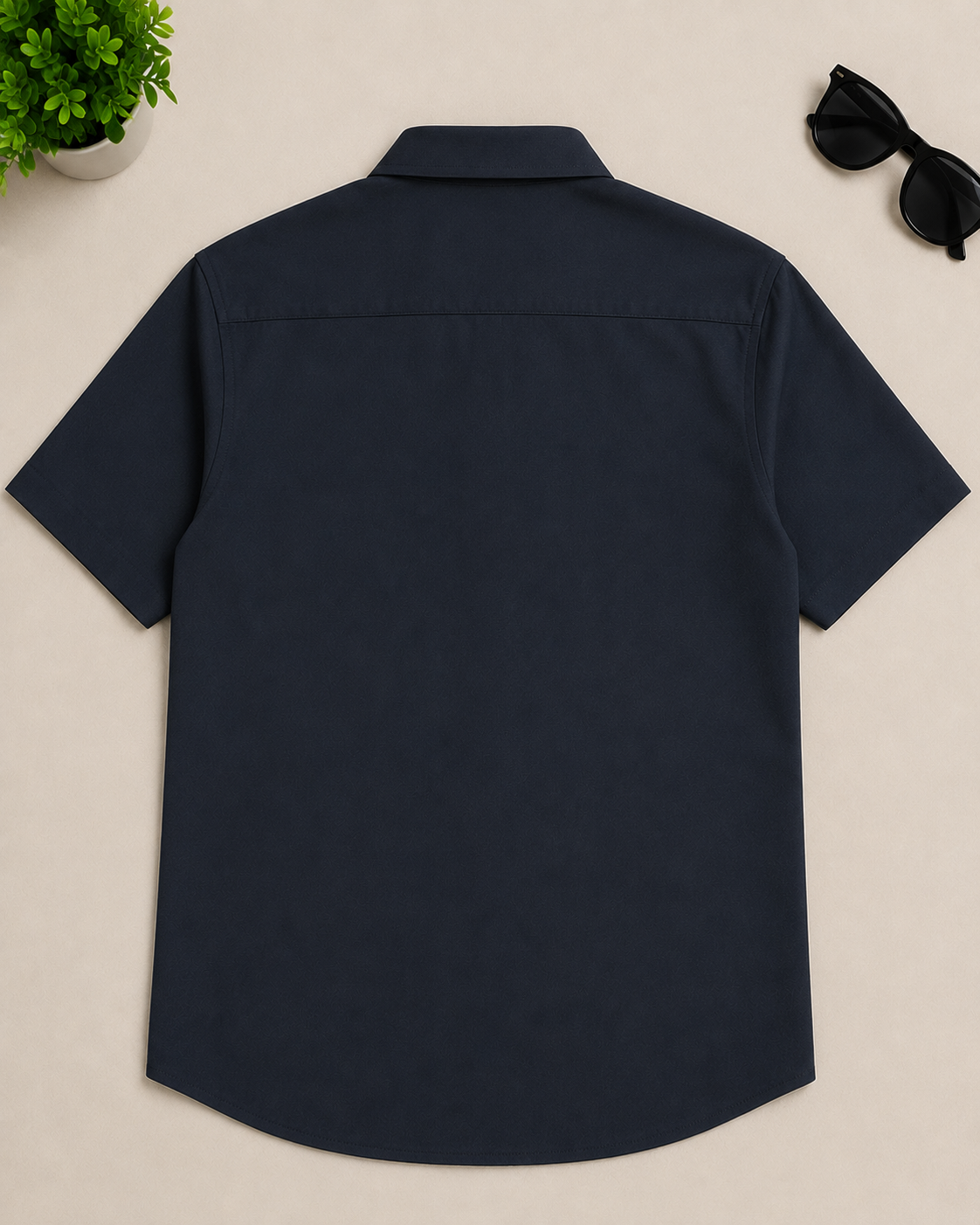 Midnight Textured Short Sleeve Shirt