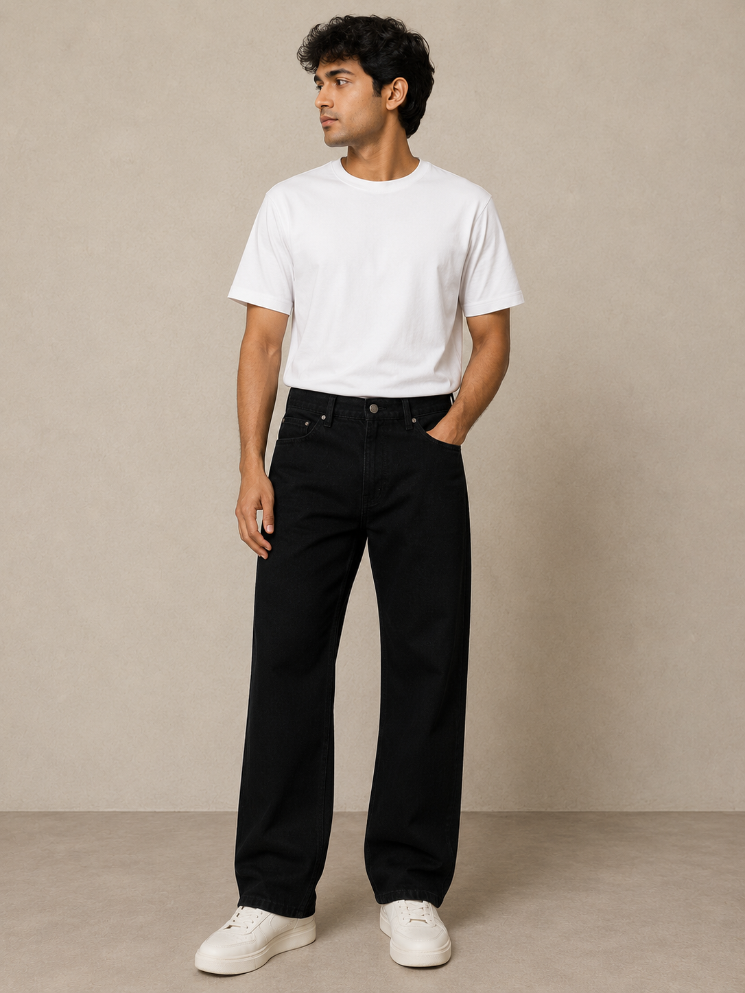 Signature Straight Fit Jeans – Jet Black