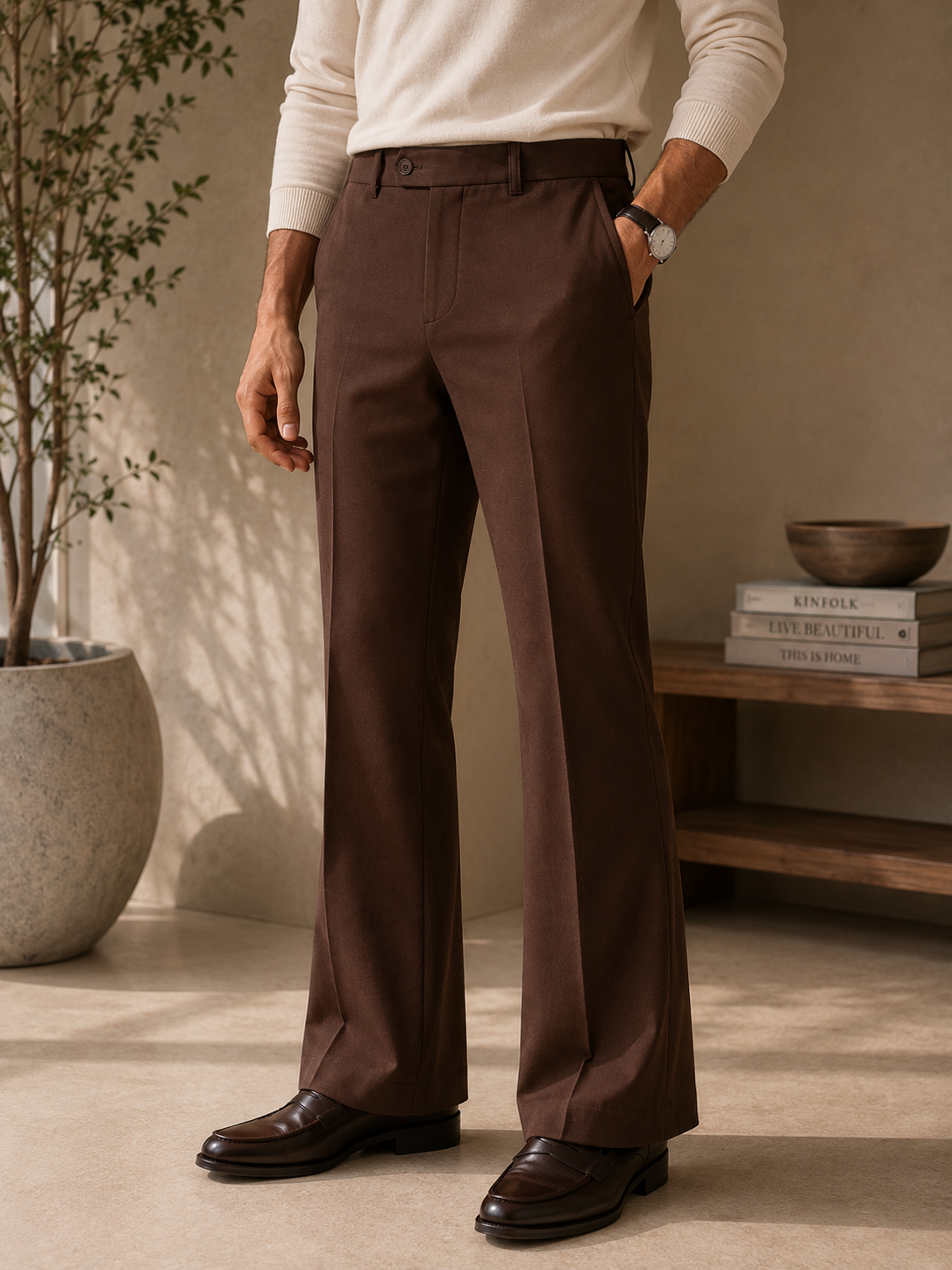 Mocha Bootcut Trouser