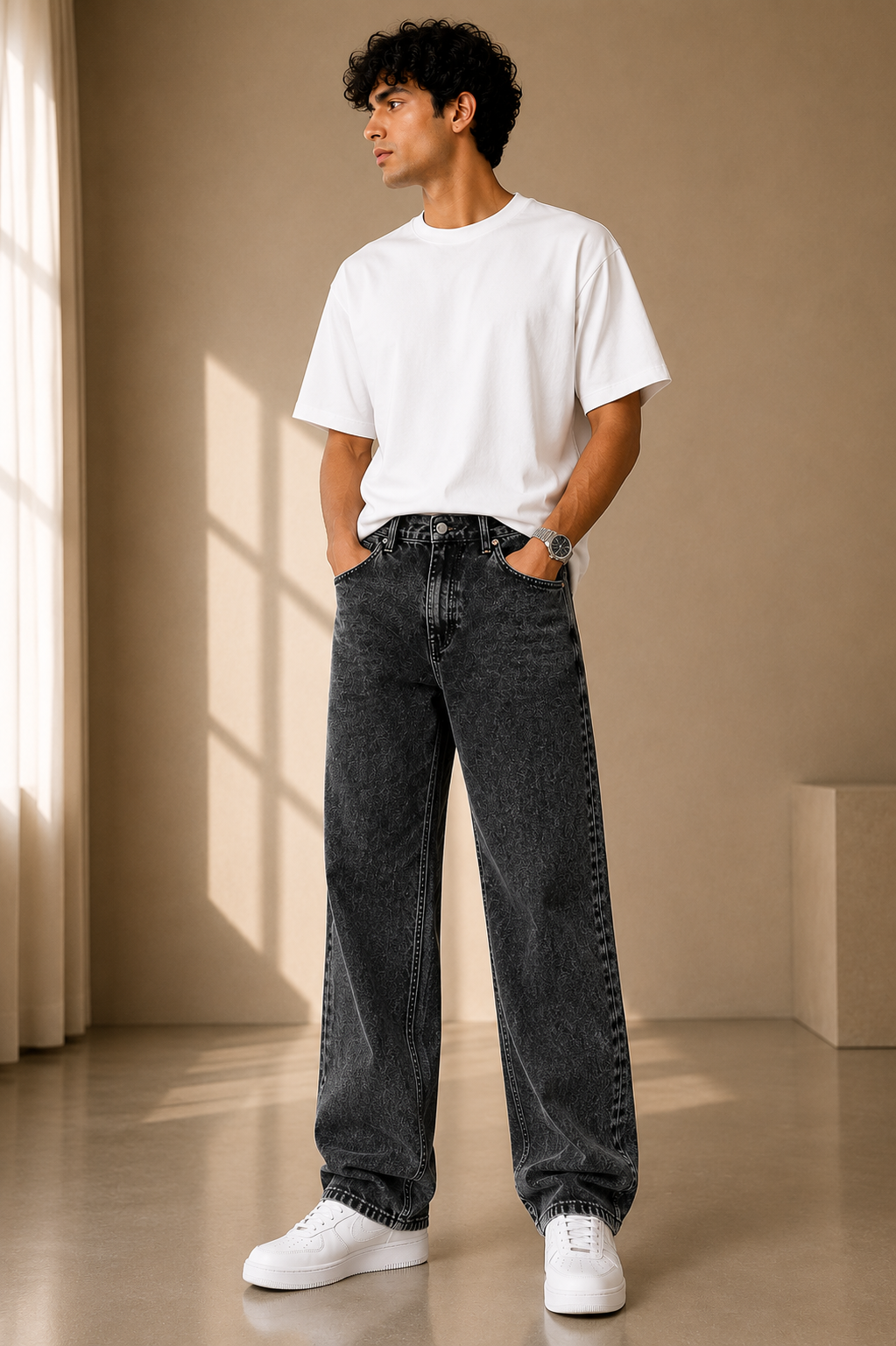 Signature Straight Fit Jeans – Washed Black